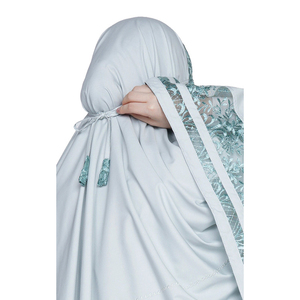 I panni delle donne vestono l'abbigliamento musulmano tradizionale all'ingrosso Robe Turban Wear Ruche Jilbab <span class=keywords><strong>Muhammed</strong></span> pregano il Hijab lungo di preghiera - Product Image 4