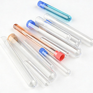 Disposable Plastic Test Tubes Transparent <b>Ps</b> Screw Cap Laboratory Consumables For Sampling And Testing - Product Image 1