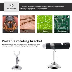 電子顕微鏡1000XWifiデジタル拡大鏡カメラ1080Pワイヤレス単眼顕微鏡はんだ付け用 - Product Image 4