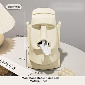 Porte-papier hygiénique de cuisine personnalisé Récipient à serviettes en plastique pour salle de bain Couvercle de boîte à papier de soie - Product Image 2