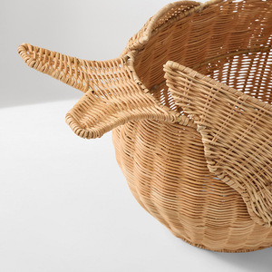 Woven Children's Toy <b>Storage</b> <b>Basket</b> <b>Large</b> Capacity Round Shape Living Room Organizer Household <b>Storage</b> <b>Basket</b> - Product Image 4