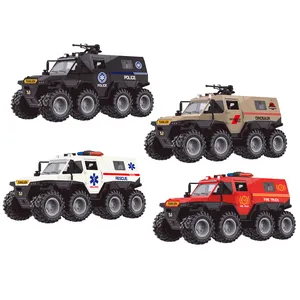 Per bambini elettrico SWAT auto della polizia Diecast giocattolo in plastica modello di camion dei pompieri con luce sonora a batteria Juguetes veicoli Kid