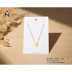 Collana in acciaio inossidabile con ciondolo a forma di lettera P 12x14 cm, ciondolo alla moda per donna - Product Image 3