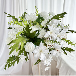 Arreglo floral artificial para suelo, decoración de bodas, flores de seda de plástico para accesorios de fotografía de bodas y decoración del hogar. - Product Image 4
