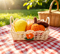 Paniers de rangement pour pain et fruits, faits à la main, modernes, rectangulaires, 100% coton, imperméables, écologiques, multi-usages