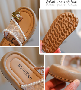 Summer Toe Cooling <b>Slippers</b> With Exposed Heel Anti Breathable Pearl <b>Slippers</b> With Exposed Toe Kids Sandals Size 26-36 - Product Image 6