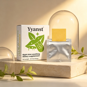 Tiras Orales Calmantes Nocturnas, Extracto Natural de Plantas, Suplemento Dietético, Películas Disolubles Suaves para Calmar la Noche, OEM/ODM - Product Image 5