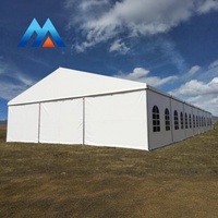 Tenda PVC Tahan Air Rangka Aluminium Alloy Tahan Lama Ruang Luas untuk Penyimpanan Gudang Luar Ruangan Semua Musim