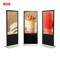 55-65-дюймовый 4K UHD цифровой рекламный киоск с сенсорным LCD-экраном для помещений, умный, с Wi-Fi, напольный, для лифтов и метро