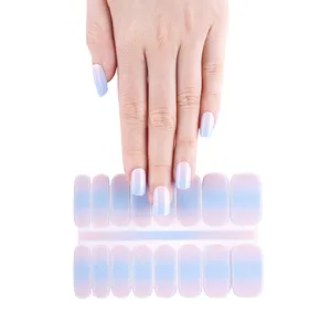 Prezzo di fabbrica adesivo per unghie 3d alla moda decorazione per Manicure involucri per unghie in Gel Semi polimerizzato smalto per unghie Color Ombre