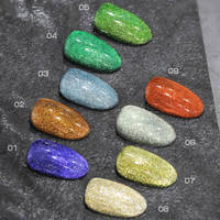 Private Label BOZLIN 17 Couleur 15ml Soak Off Semi Permanent Magnétique Cat Eye UV Gel Vernis à Ongles Kit