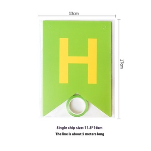 Chúc mừng sinh nhật dovetail lá cờ thư đuôi cá đầy màu sắc trang trí tiệc cung cấp đồ trang trí bộ đồ ăn tiệc - Product Image 3