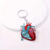 Organe médical anatomie biologique coeur acrylique infirmière sur le thème porte-clés Simulation créative porte-clés en forme de coeur sac pendentif cadeau