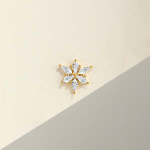 ต่างหูเงินแท้ 925 รูปทรงกลมประดับพู่ห้อยเกล็ดหิมะสุดฮิต - Product Image 5