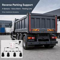 Camion Bus Auto L'aide D'inverse de voiture De Sauvegarde Radar Numérique Détecteur De marche arrière Parking Capteur Kits avec 4 Capteur pour Véhicules Lourds