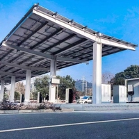 Yeni Tasarım AL6005-T5 Paslanmaz Çelik Güneş Paneli Montaj Sistemi Otopark Arabası Su Geçirmez Fotovoltaik Tek Kolonlu Güneş Paneli Montaj Aparatı