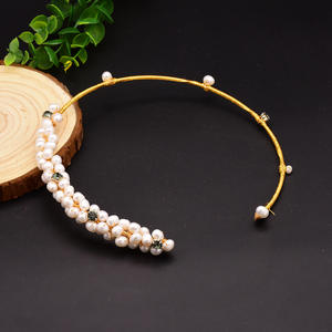Collar de Perlas de Agua Dulce con Diseño Elegante para Mujer, Estilo Casual para Uso Diario y Fiestas - Product Image 1