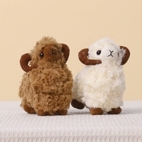 Porte-clés en peluche mignon en forme de mouton, personnalisable OEM, doux, en peluche, mascotte agneau, jouet animal en peluche pour cadeau, vente en gros