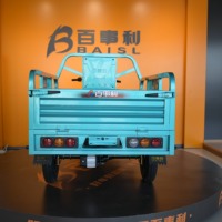 Tricycle électrique à benne basculante, cabine ouverte, différentiel d'essieu arrière, robuste pour travaux agricoles et livraison de gravier, capacité de charge 1000 kg