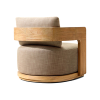 Neues Design Patio Outdoor-Sofa Massivholz Luxus Teakholz Gartenmöbel Langlebiges Villa Hinterhof Garten-Sofa-Set