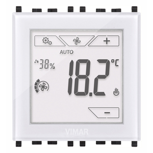 Thermostat tactile Vimar 18.2C, mode automatique, affichage numérique, domotique - Product Image 1