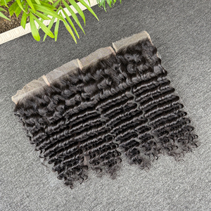 Vente en gros de closures en dentelle HD Deep Wave vierges vietnamiennes, tailles 5x5 et 6x6. Plusieurs tailles et formes de vagues disponibles. - Product Image 3