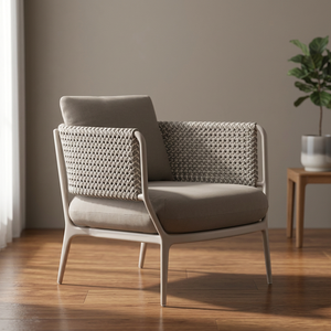 Chaise longue en fer pour l'intérieur et l'extérieur avec coussins, design minimaliste pour salon de luxe, jardin, maison, balcon et hôtels - Product Image 3