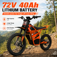 Moto électrique tout-terrain haute vitesse pour adultes DDP porte-à-porte 8000W 72V 40AH SLMD 2X en stock
