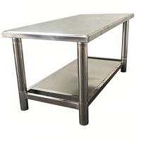 Table basse double couche en acier inoxydable détachable pour la maison, le bureau, l'hôtel, le restaurant – Table d'appoint, table d'angle
