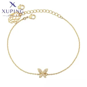 76885 xuping jewelry Hot sale personality butterfly bracelet 14K gold color simple exquisite luxury women fine jewelry bracelet