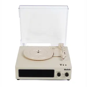 Lecteur de disque vinyle à arrêt automatique pour la maison Audio Belt Drive Lp Stereo Sound Wireless Transmitter Turntable Phonograph Gramophone