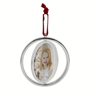 Adorno Navideño Colgante de Sublimación por Transferencia de Calor Blanco de 85 mm, Plástico + Madera MDF, Redondo, en Blanco, para DIY - Product Image 1