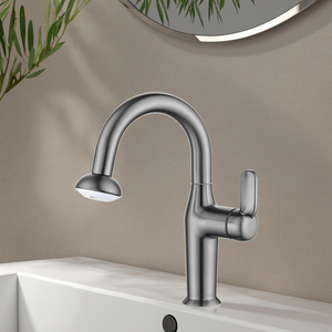 Pull-out Contemporary Gun Kim Loại Kẽm Gốm Van Lõi Sàn Gắn 1 Xử Lý Dễ Dàng Cài Đặt Tắm & Nhà Bếp Vòi Nước - Product Image 5