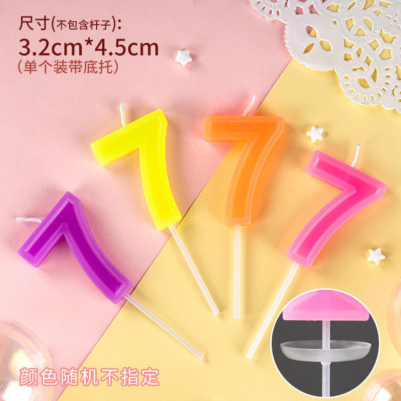 Nouvelle bougie numéro 7 colorée