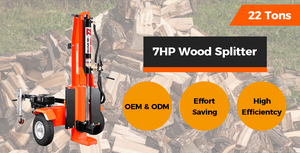 K-maxpower approuvé CE 22 tonnes 6.5HP essence 8 <span class=keywords><strong>gal</strong></span> pompe à deux étages processeur de bois de chauffage hydraulique fendeuse de bûches de bois Machine - Product Image 2