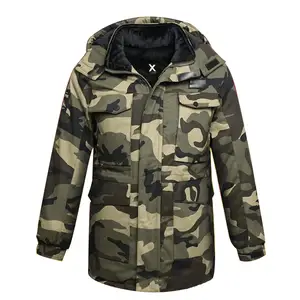 Mens חורף אחיד Camo Jacke כותנה גאריסון חולצות טקטי ציד חיל מצב אחיד לעבות עבודת ציוד