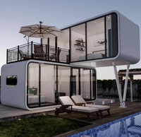 Cabane de vacances écologique moderne de luxe à double étage en conteneur, style Apple Cabin