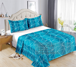 Set di Lenzuola Stampate 100% Cotone King Size con Motivi Floreali e 2 Federe, Usa e Getta e Pieghevoli per Casa e Hotel - Product Image 2