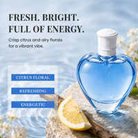 Flacon de parfum en forme de cœur, parfum pour femmes, ensemble de 4 senteurs, floral, fruité, agrumes, poudré, eau de parfum longue durée, coffret cadeau, neuf