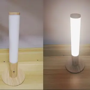 LED Bionic Sunlight Charging Station Light with Imitation Wood Pattern Material.