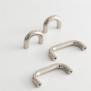 French Modern Minimalist Style U-shaped Arch Bridge <b>Handle</b> Cabinet Wardrobe <b>Drawer</b> Dresser Zinc Alloy Texture rainbow Durable - Product Image 4