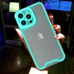 Coque de téléphone souple en TPU lumineuse pour iPhone 15 14 13, accessoires de téléphone portable fluorescents néon pour iPhone 15 16 Pro - Product Image 1