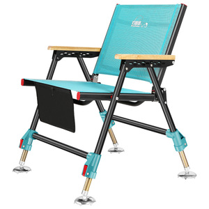 Chaise de pêche pliante en alliage d'aluminium de style européen, portable, pour extérieur, plage et pêche - Product Image 3