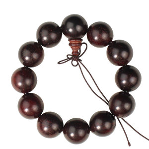 Indian Rosewood <b>Bracelet</b> 20mm Beads Hand Polished Natural Stone Unisex Religious Ceremony Gift - Product Image 4