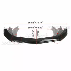 3 pièces Spoiler de pare-chocs avant pour Camaro SS 16-21 / LS LT RS 19-21, Accessoires de kit carrosserie style fibre de carbone - Product Image 6