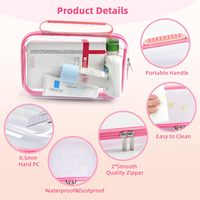Sac Cosmétique Transparent Transparent PVC Cosmétique Sac Cas avec Fermeture Éclair