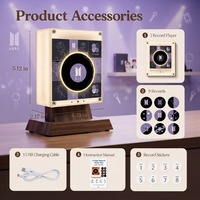 Aimant de réfrigérateur personnalisé en acrylique avec photo NFC, veilleuse rotative en vinyle, disques audio interchangeables, cadeau créatif pour la maison ou un mariage