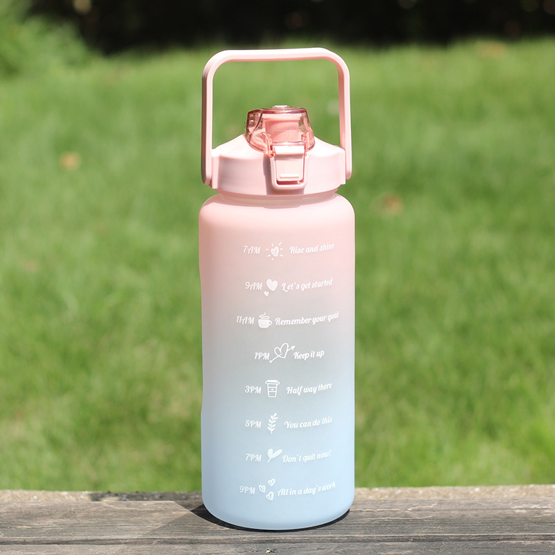 Bouchon rose 2000 ml avec autocollant standard.