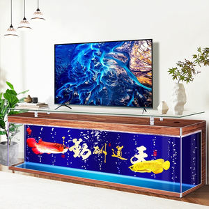 Table basse en verre personnalisée de luxe Meuble TV rectangulaire pour <span class=keywords><strong>aquarium</strong></span> Meuble pour la maison pour le salon Réservoir de poissons rouges - Product Image 4