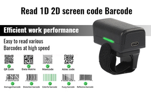Escáner de Dedos Portátil JR Z01, Lector de Códigos de Barras 2D, Escáner de Códigos QR, <span class=keywords><strong>Mini</strong></span> Lector de Códigos de Barras Inalámbrico BT para Inventario - Product Image 3